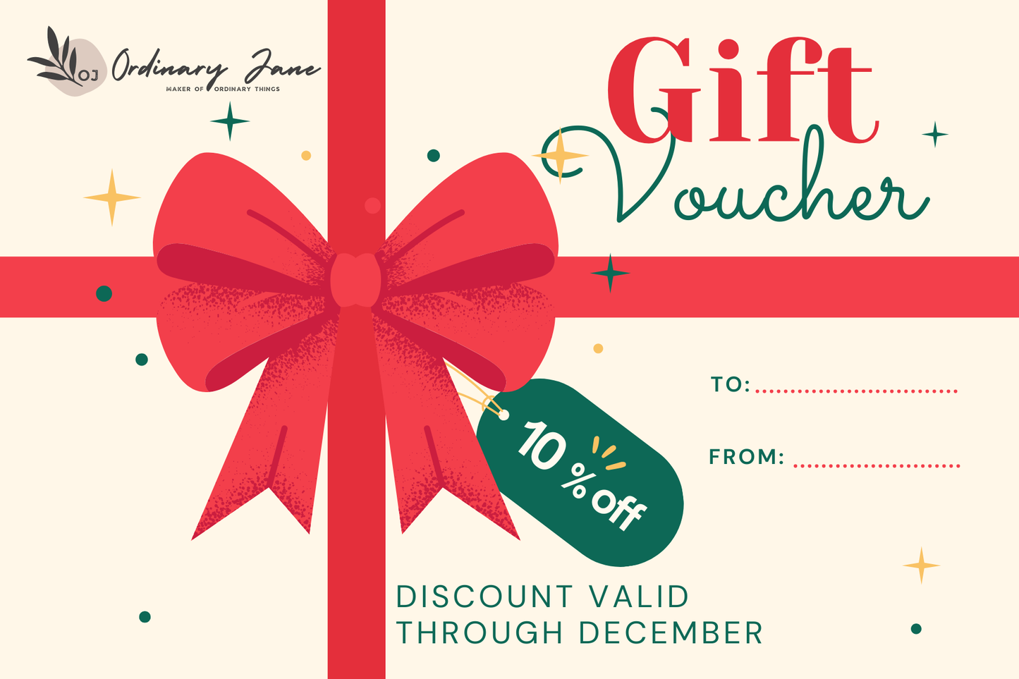 Ordinary Jane Gift Voucher